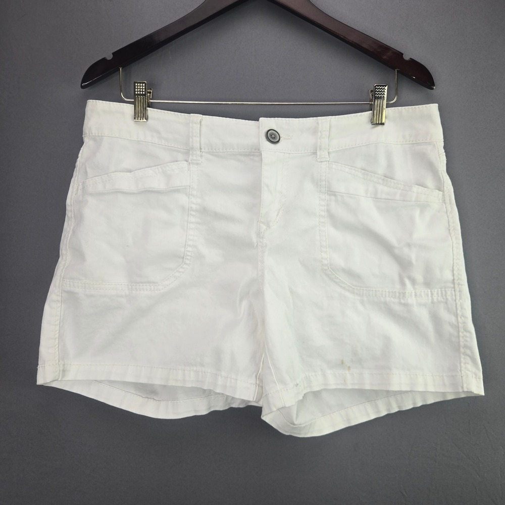 Unionbay Cargo Shorts Size 13 White Cotton Blend Mid Rise Casual Summer Y2K